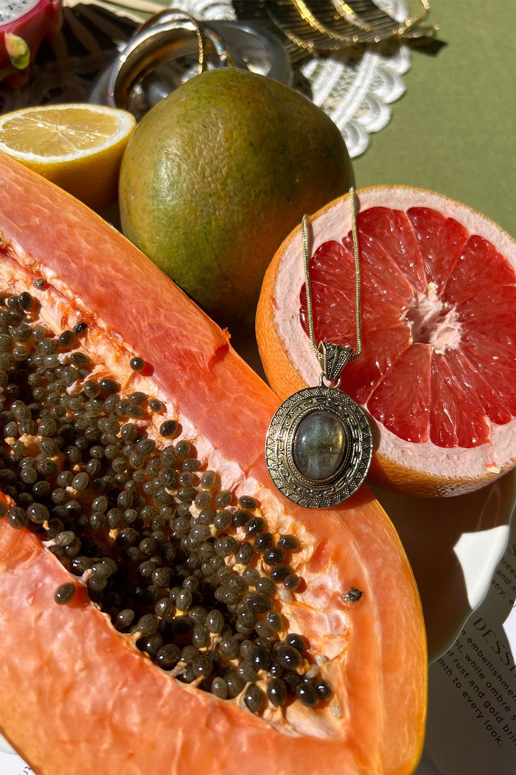 Jade Pendant Necklace paired with complementary accessories for a polished look.