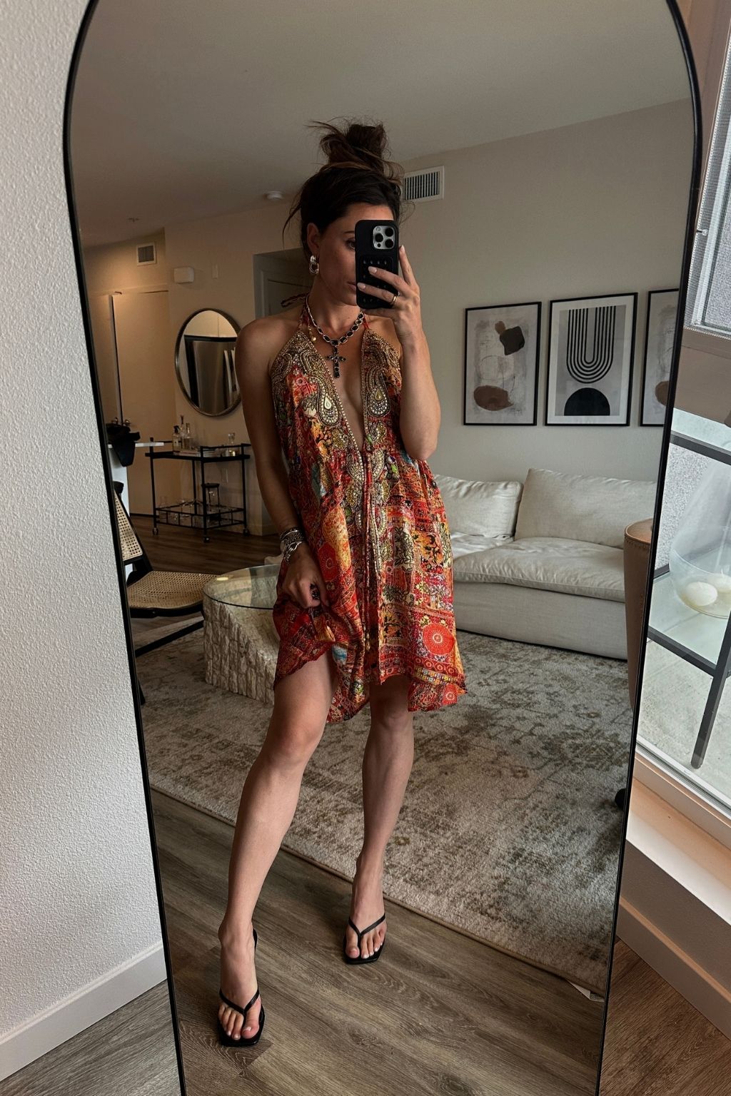 Jasmine Orange Multi Embroidered Coverup