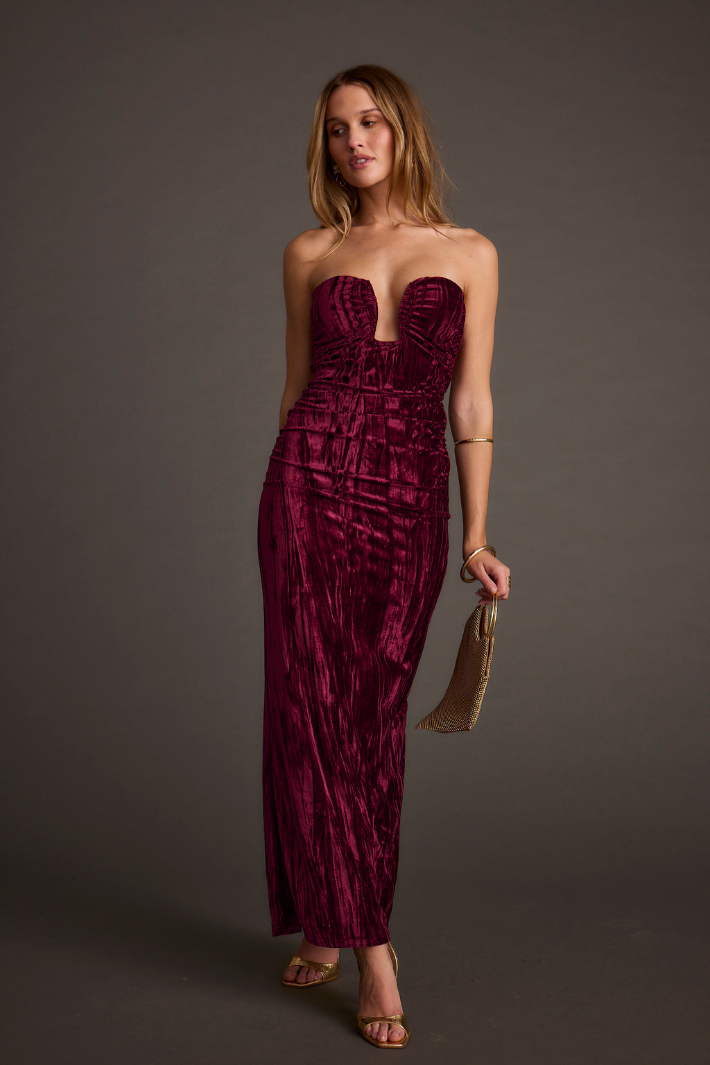 jones strapless maxi dress Jones Mulberry Maxi Dress
