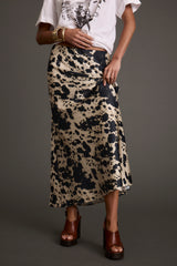 Kacey Cowhide Maxi Skirt