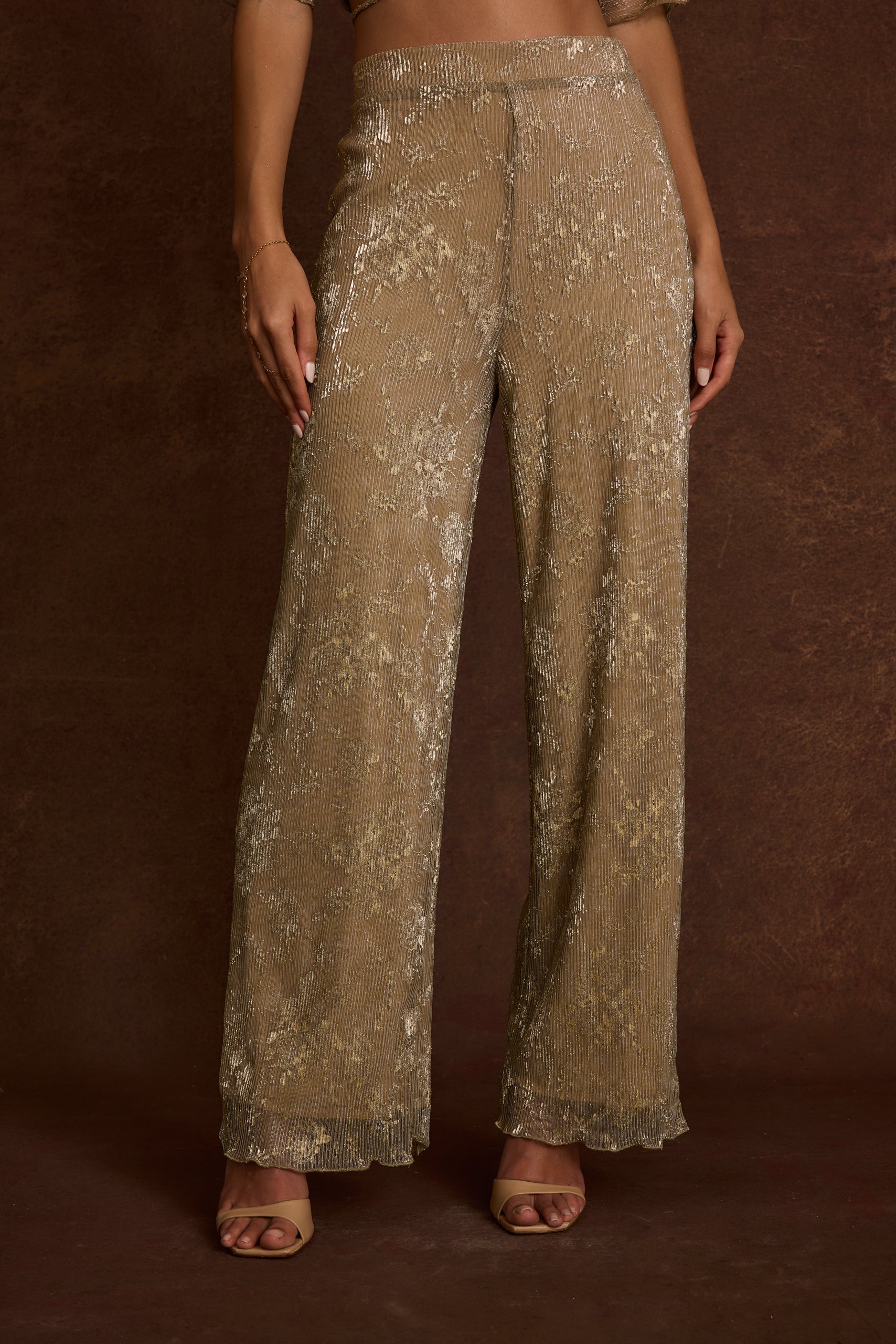 Kaia Gold Metallic Pant
