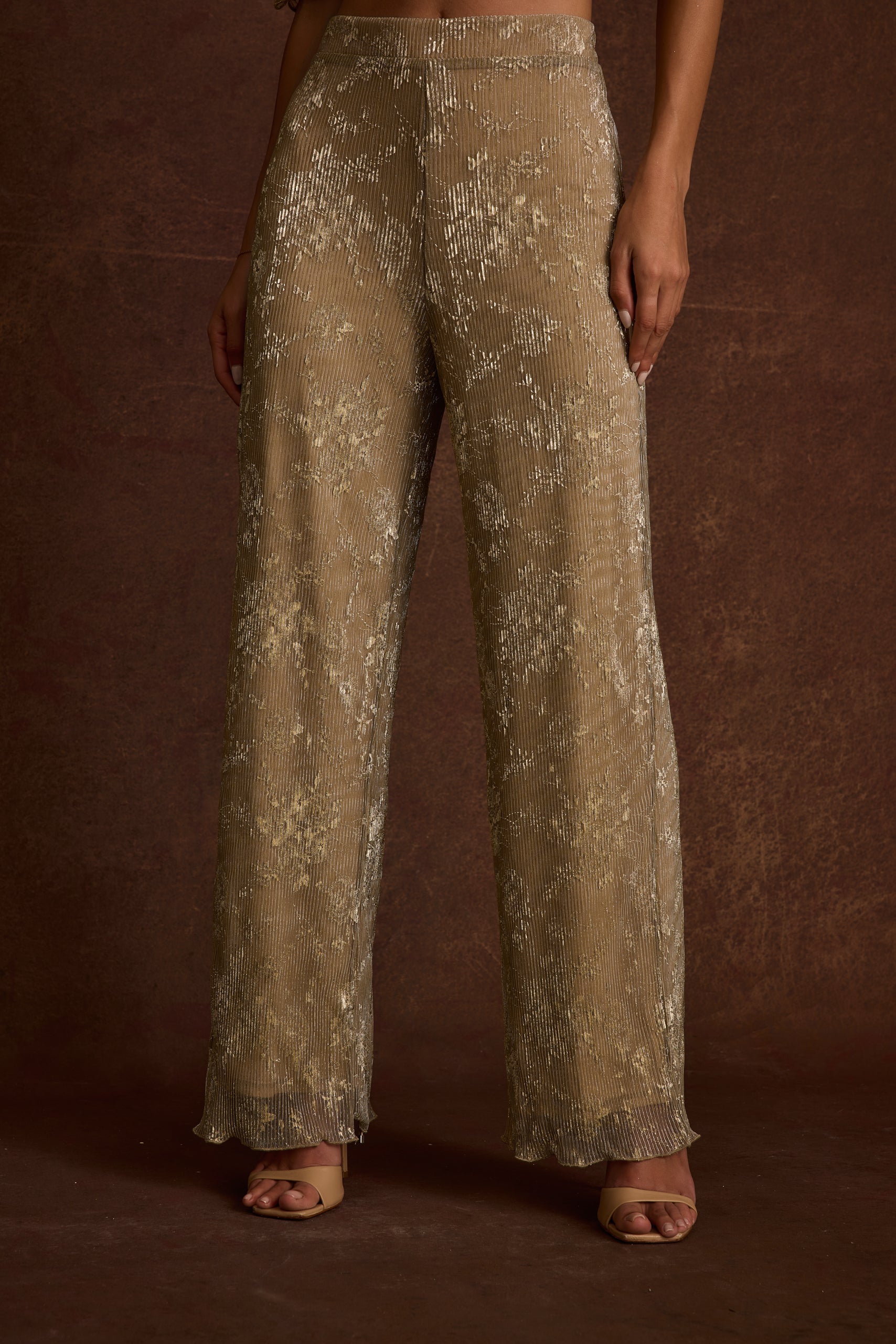 Kaia Gold Metallic Pant