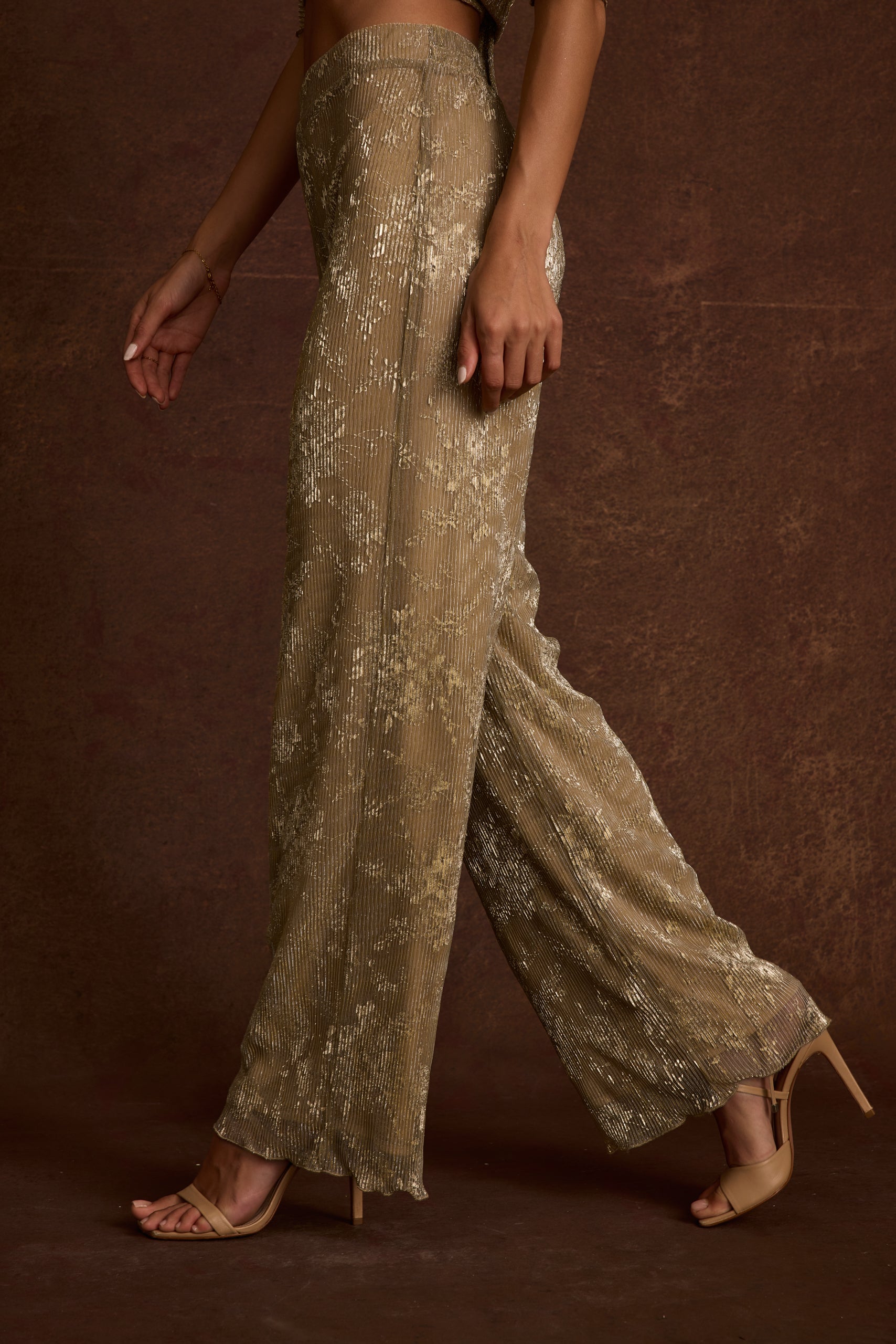Kaia Gold Metallic Pant