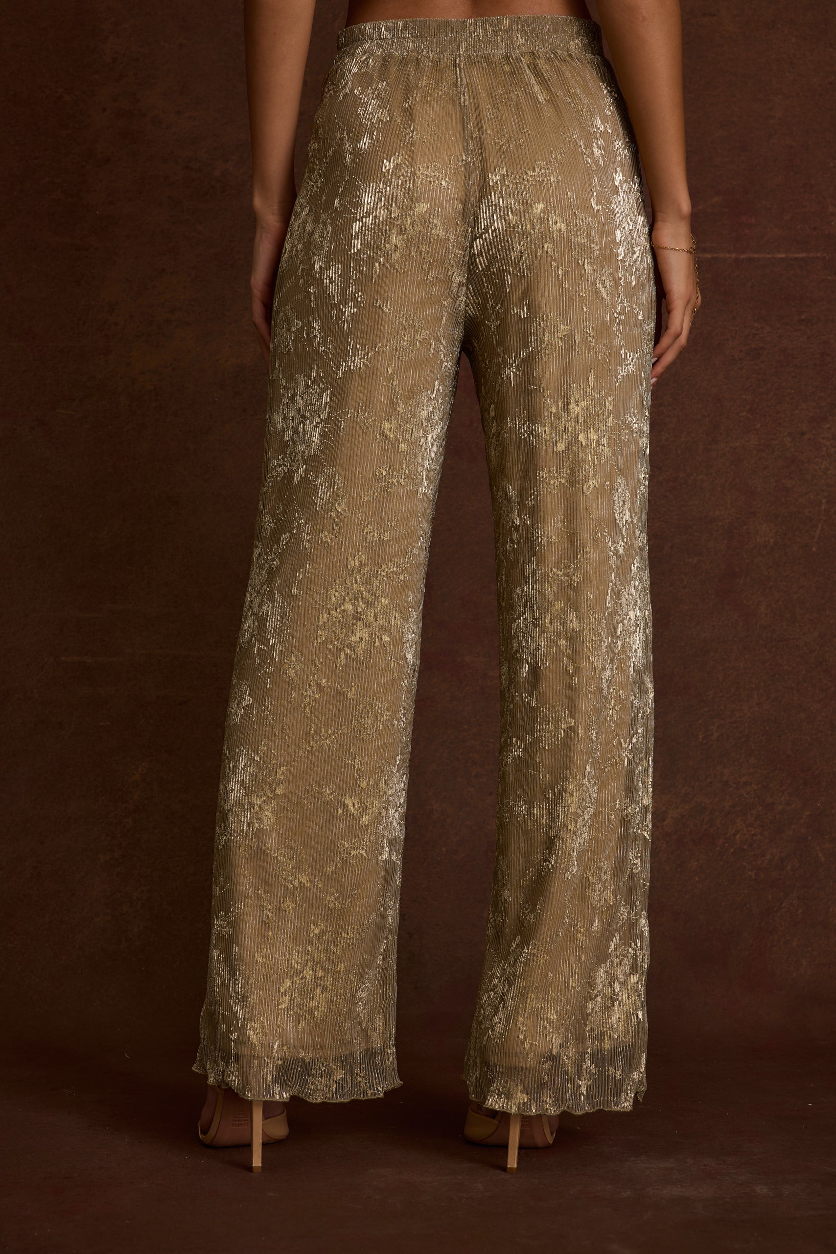 Kaia Gold Metallic Pant