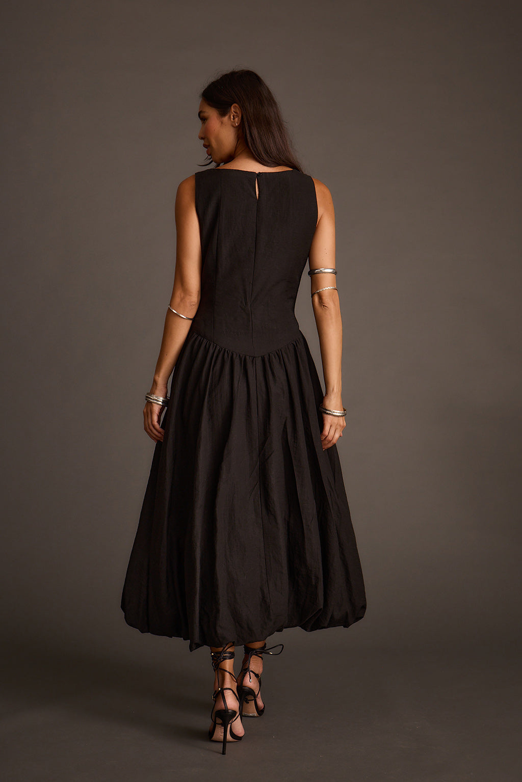 black bubble skirt dress Kate Drop Waist Hem i - S Size - Women's Dresses Size:18 US (50 EU) High-Neck Long-Sleeves Fitted Wedding xmas-day Women's kaftans Standout with the modern