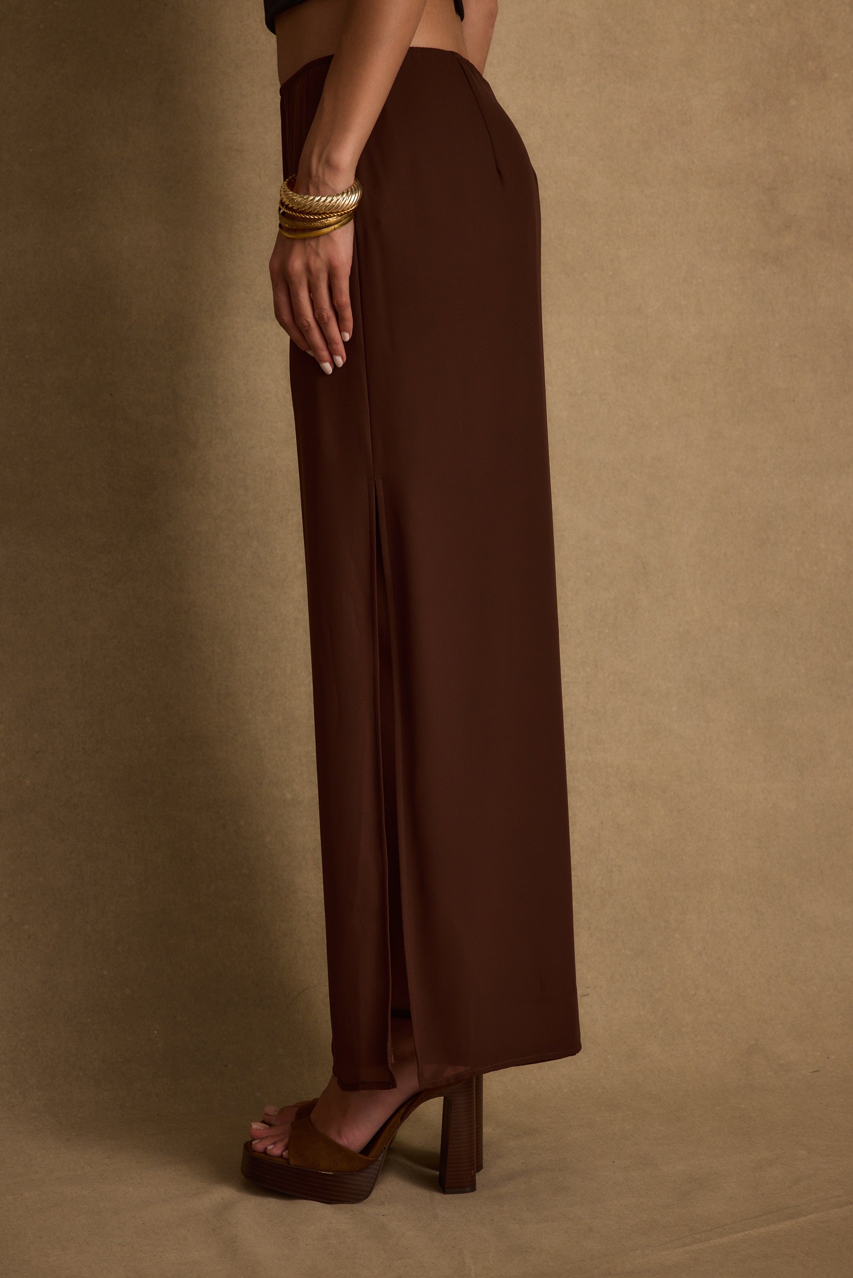 Layla Mocha Maxi Skirt