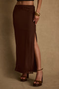 Layla Mocha Maxi Skirt