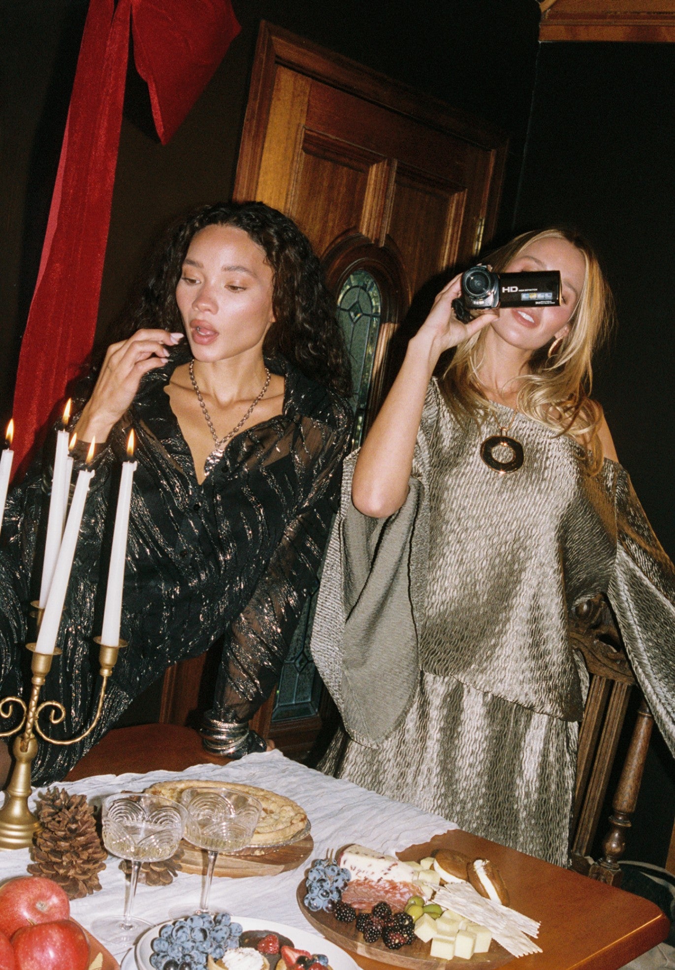 Lennox Black Gunmetal Drop Waist Micro Mini Dress