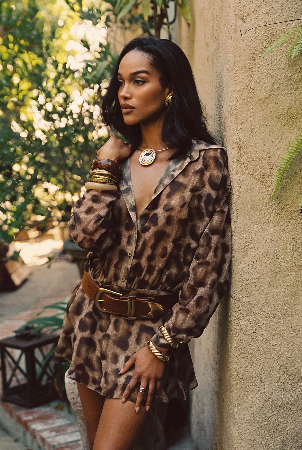 Lennox Leopard Drop Waist Micro Mini Dress