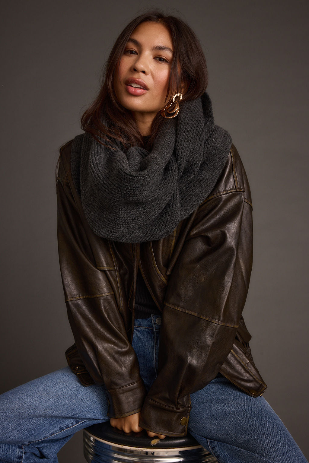 Lex Charcoal Scarf