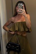 Lima Olive Crop Top