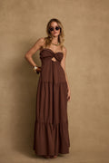 Mara Mocha Maxi Dress
