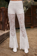 Amari White Lace Pull on Pants