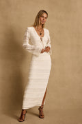 Melrose Ivory Long Sleeve Lace Maxi Dress