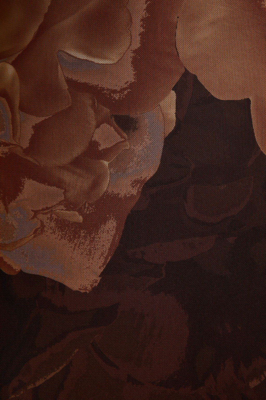 Merritt Mocha Floral Mesh Maxi Dress