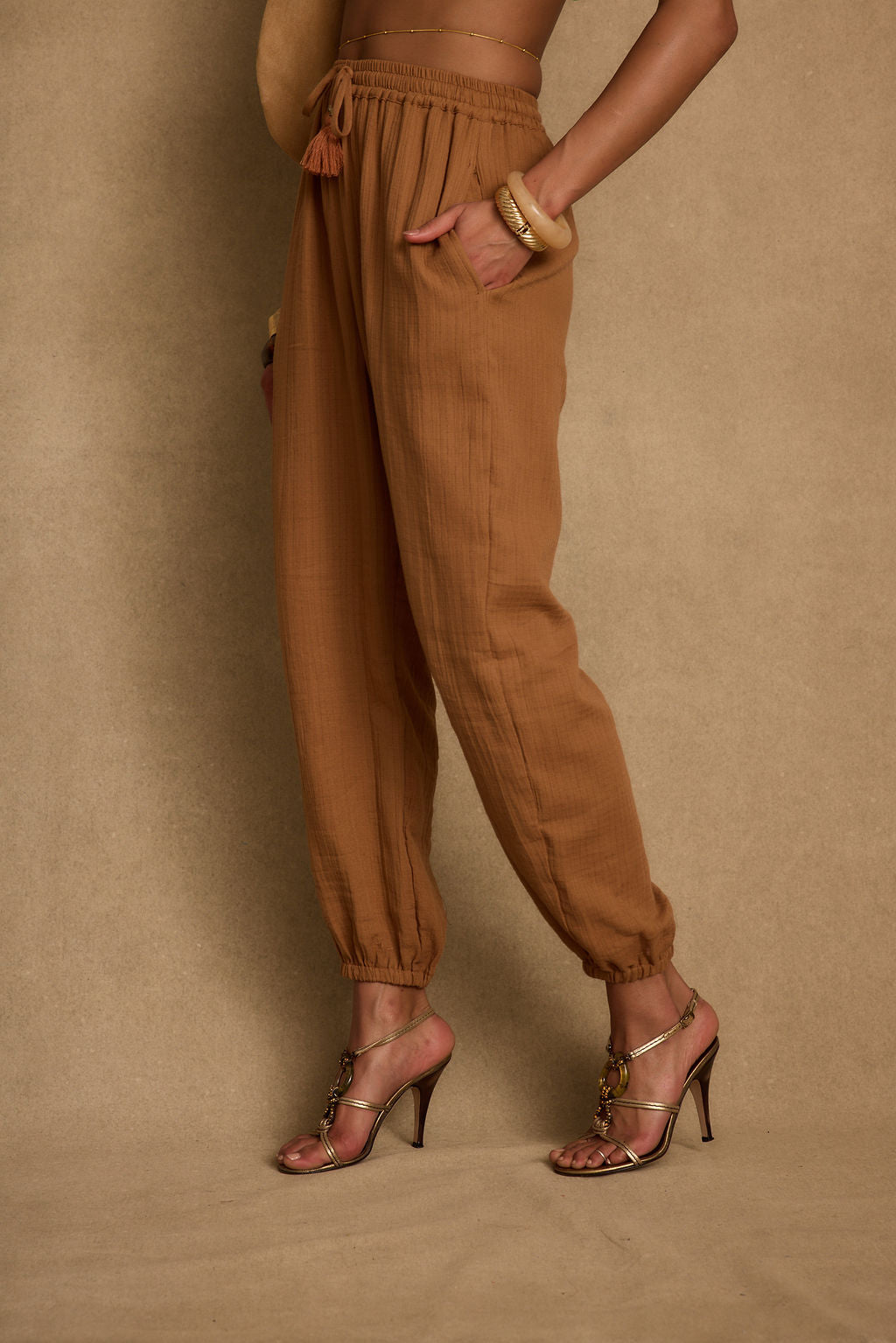 Midsummer Clay Linen Joggers