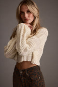 Milly Ivory Chiffon Long Sleeve Blouse