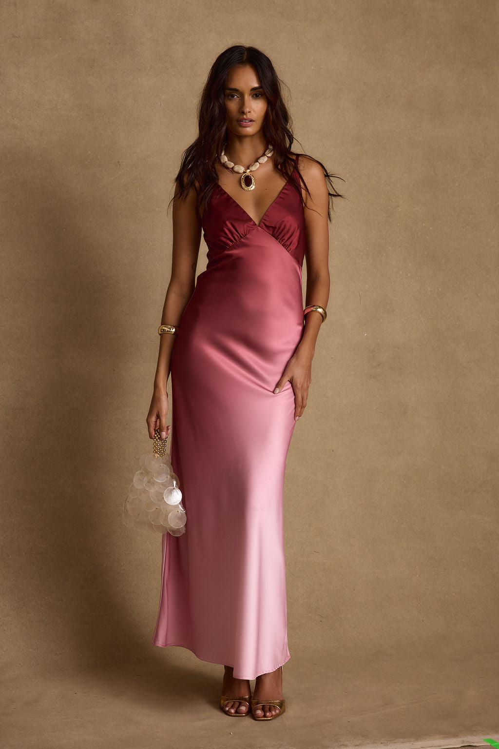 Mirabella Mulberry Ombre Maxi Dress - L Size - Women's Dresses - 12th Tribe Mirabella Mulberry Ombre Maxi Dress - L Size - Women's Dresses - 12th Tribe