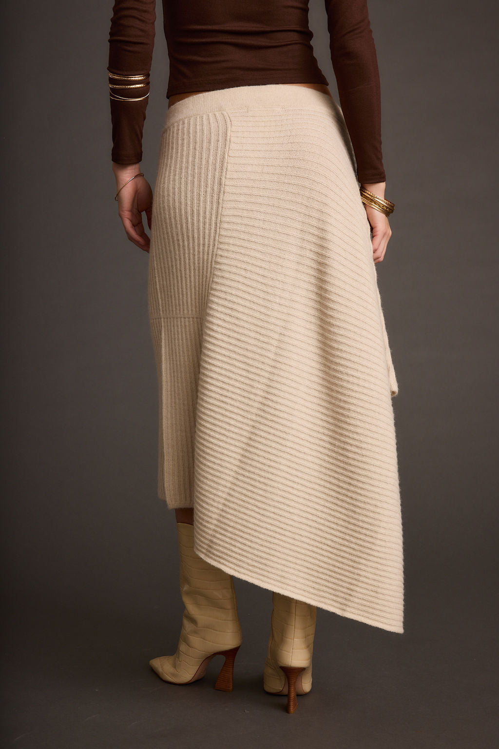 Mod Cream Asymmetrical Skirt