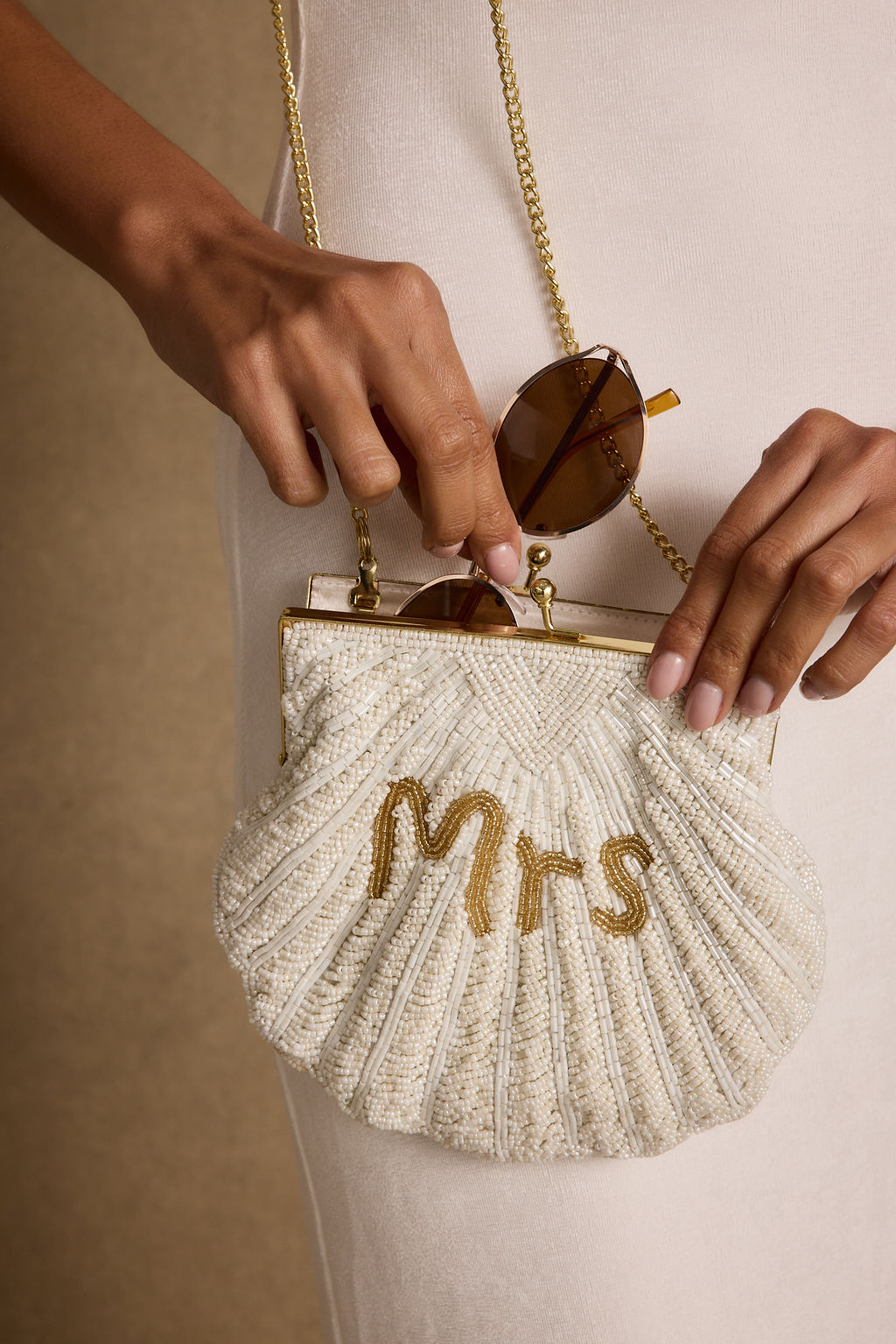 MRS Beaded Shell Bag