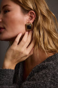 Black earrings with refined detailing and an elegant finish.
