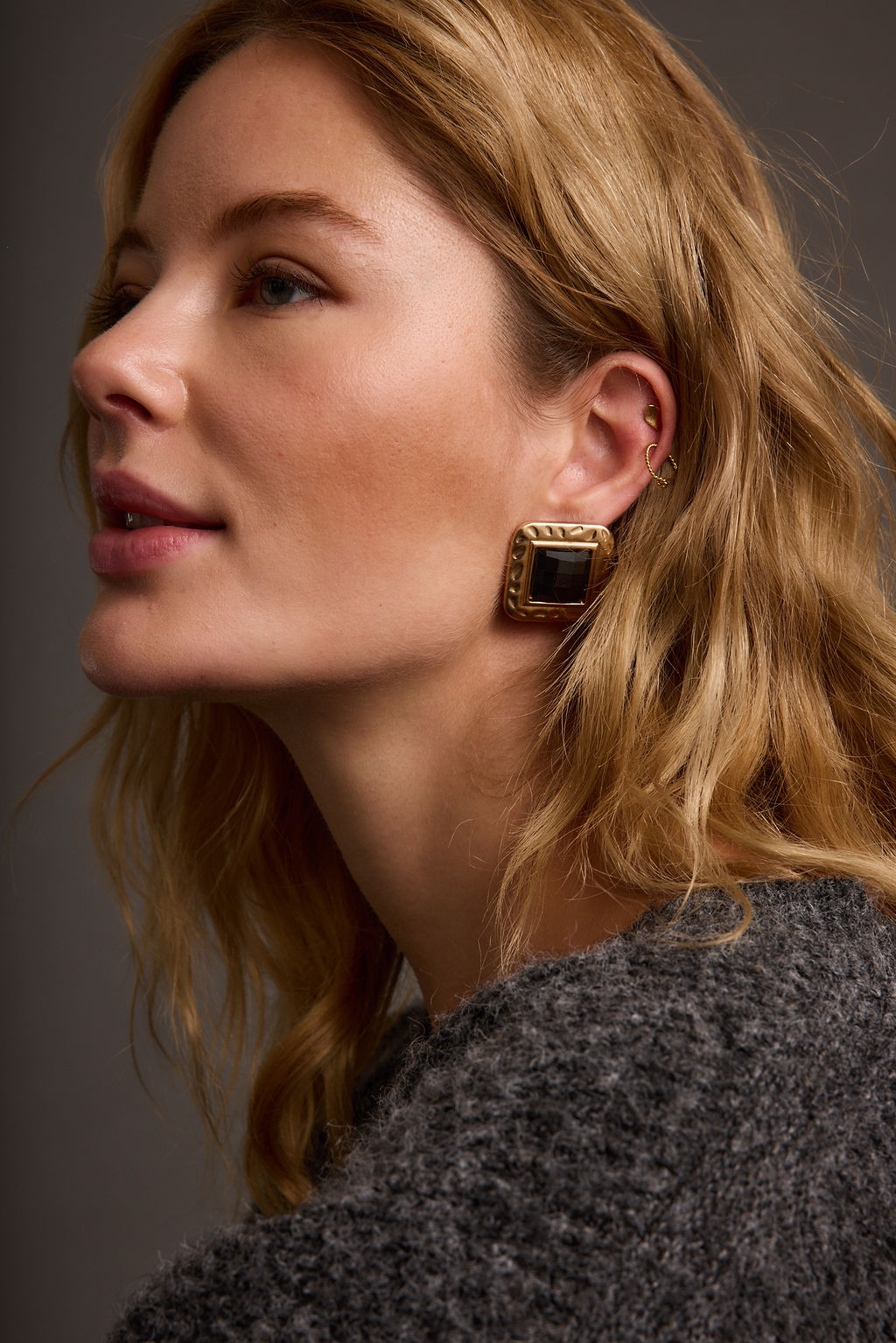 Mulled Black and Gold Statement Earrings