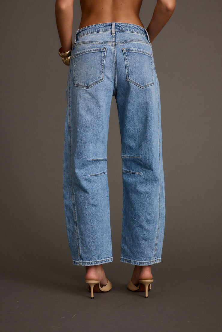 Muhle Barrel Denim Pant - Black