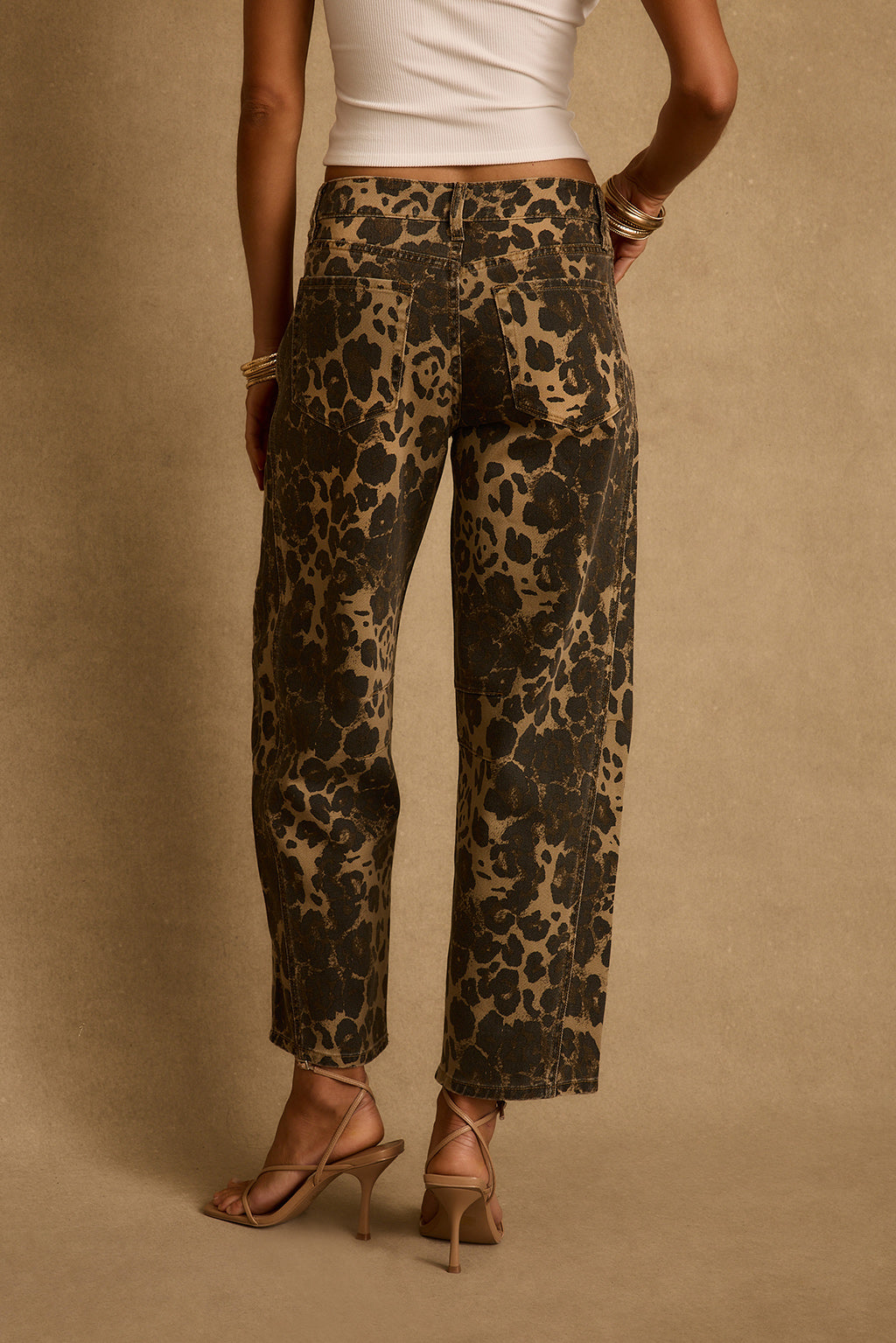 Muse Leopard Barrel Jeans
