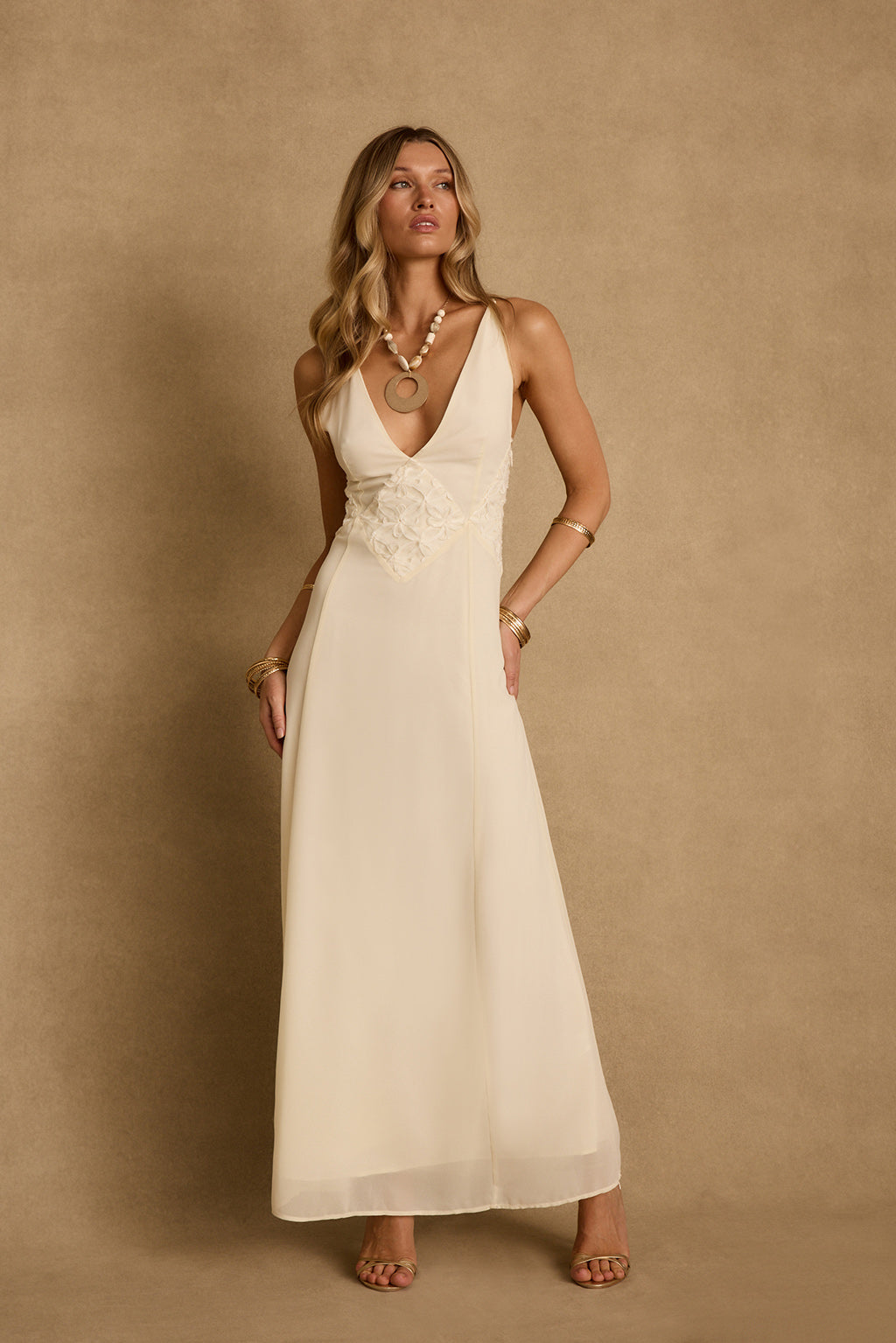 chiffon maxi dress for wedding Maya Cream - S Size - Women's Dresses Color:AG663 Delani Mini Blazer Dress Make a bold statement Color classification:Two piece dress