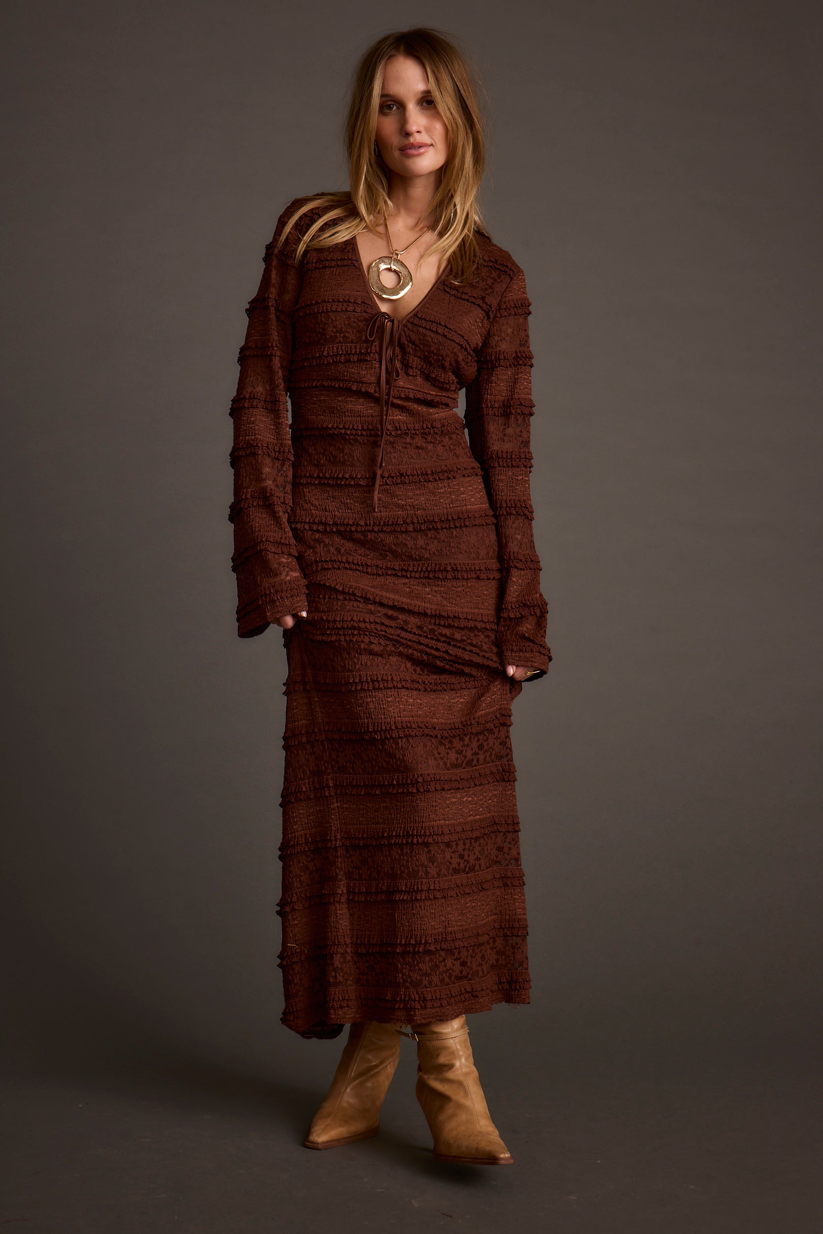Melrose Espresso Maxi Dress