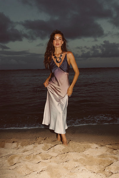chinese dress ladies Women's Pink Satin Maxi Dress main image 0