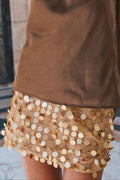 Miramar Gold Payette Mini Skirt