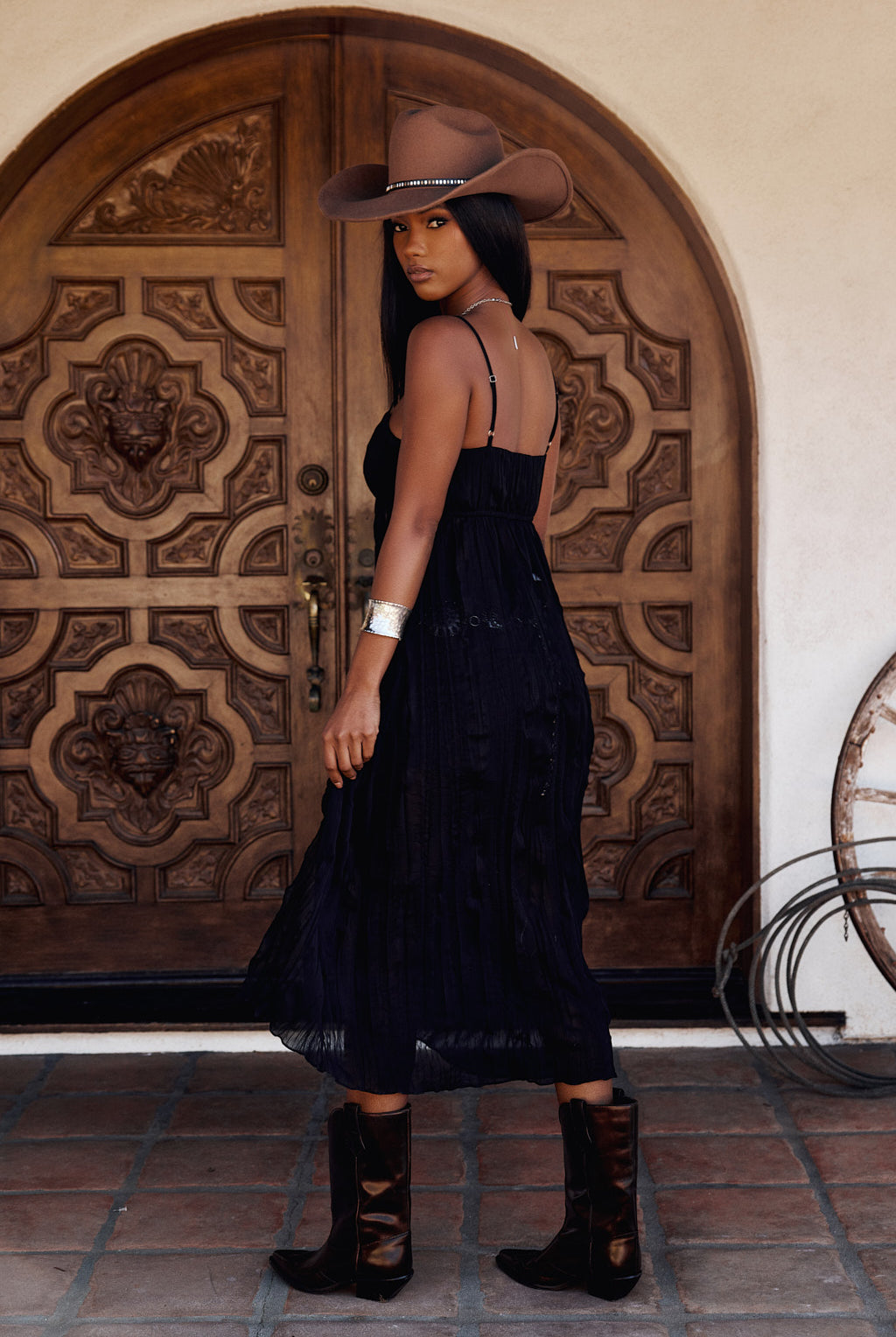 Gold Standard Sage Jacquard Dress