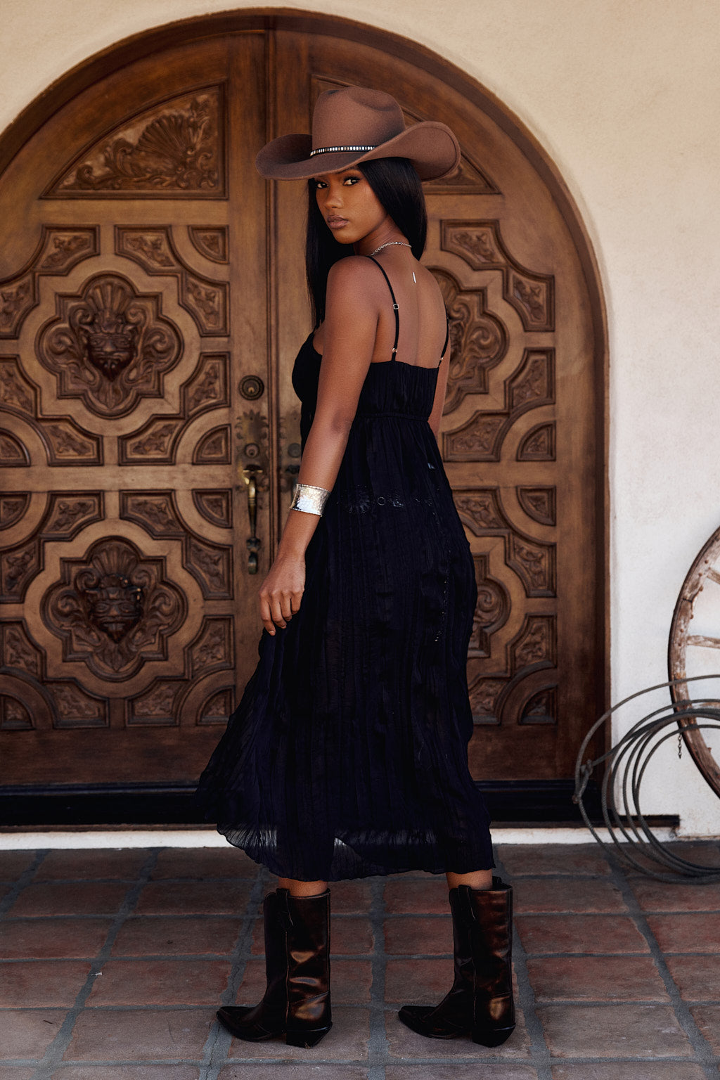 Mischa Black Longline Cami Top