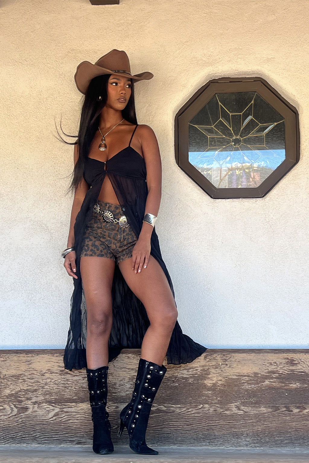 Mischa Black Longline Cami Top