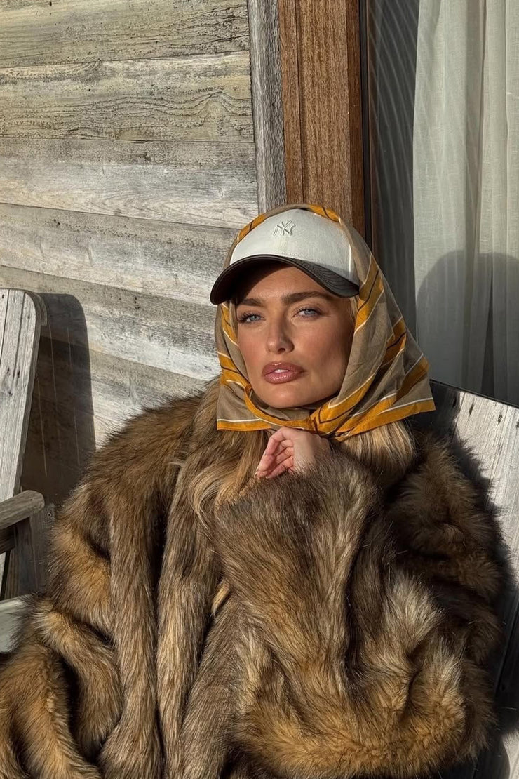 Misty Suede Fur Coat