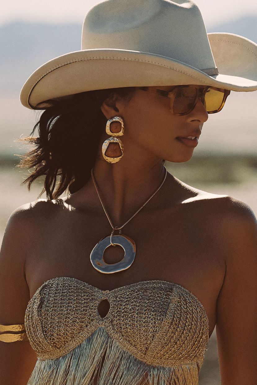 Giada Gold Pendant Necklace