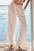 Moonlit Kiss Cream Satin Trousers