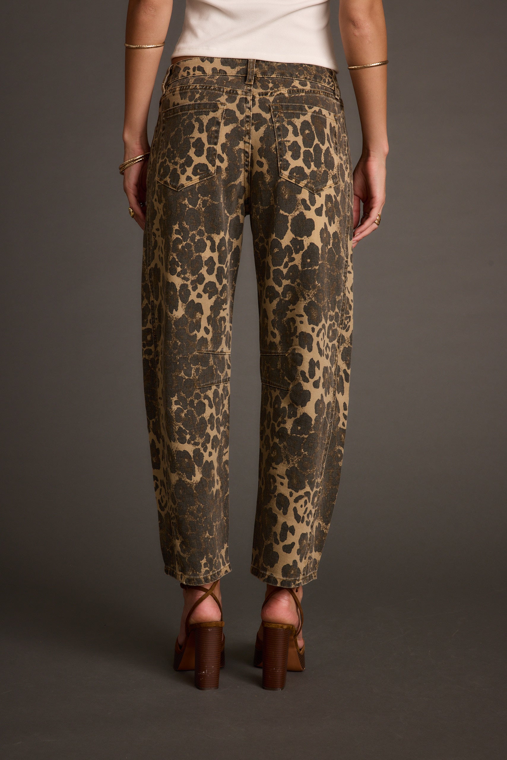 Muse Leopard Barrel Jeans