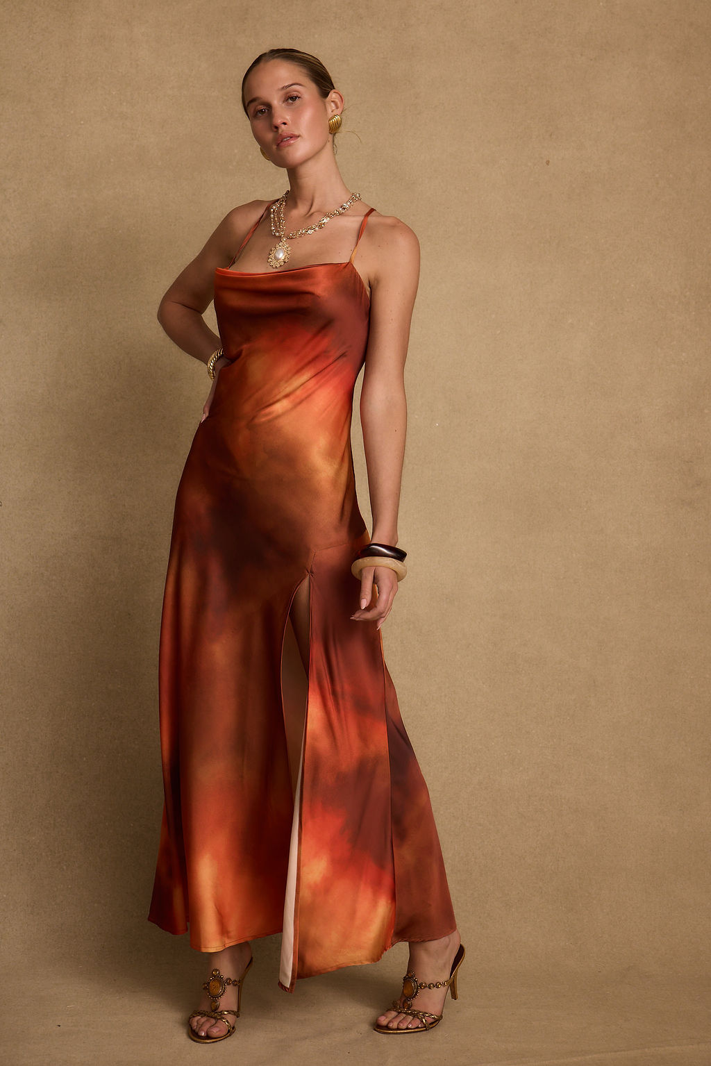 Natalia Sunset Ombre Maxi Dress