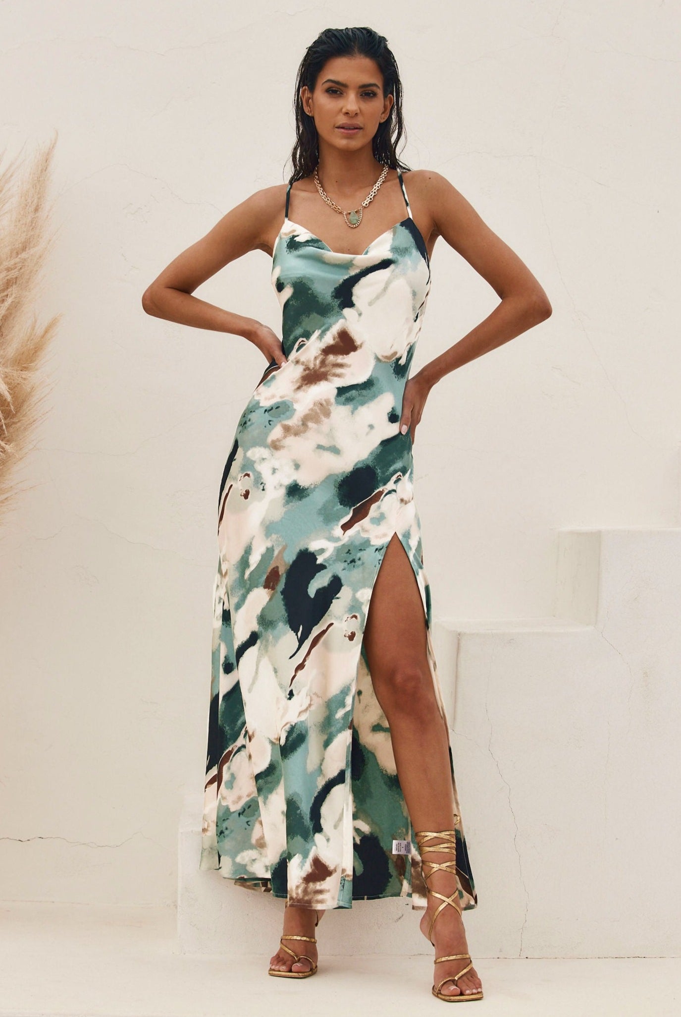 Natalia Blue Floral Printed Strapless Maxi Dress – 12th Tribe