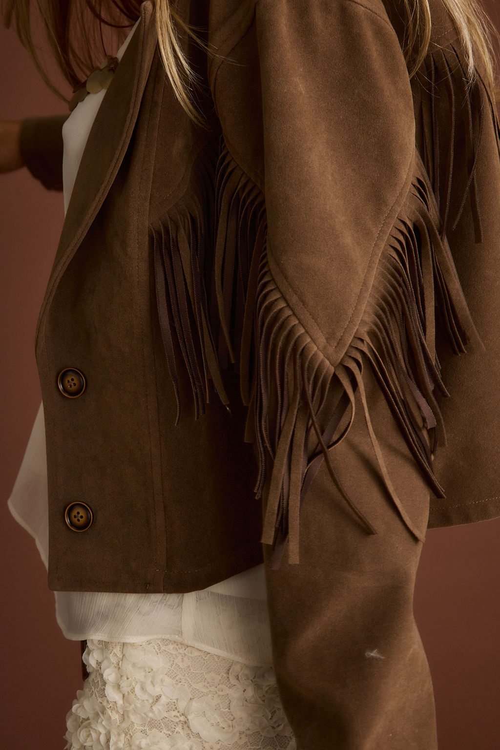 Nirvana Brown Vegan Suede Jacket