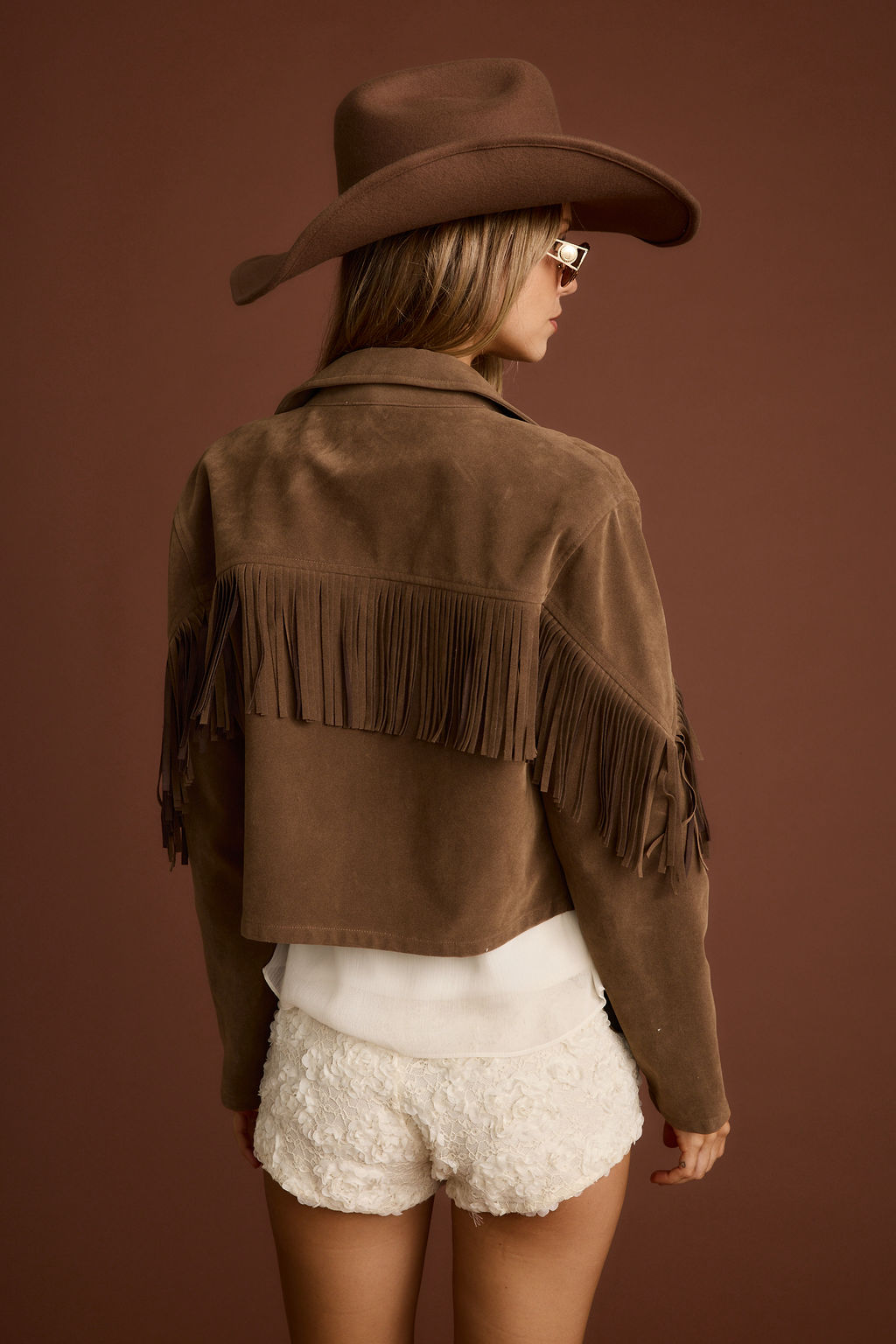 Nirvana Brown Vegan Suede Jacket