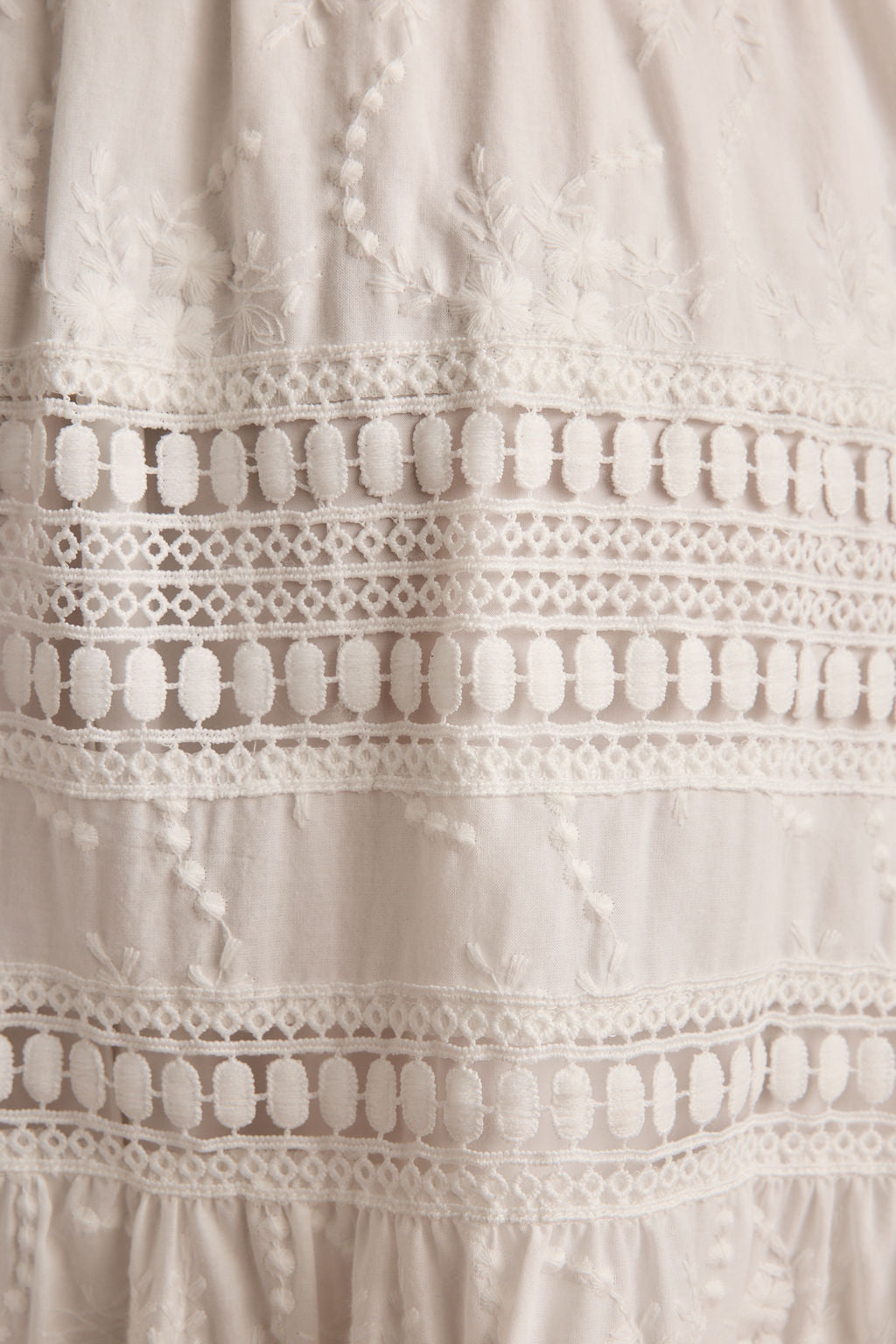 Nomad White Embroidered Maxi Skirt