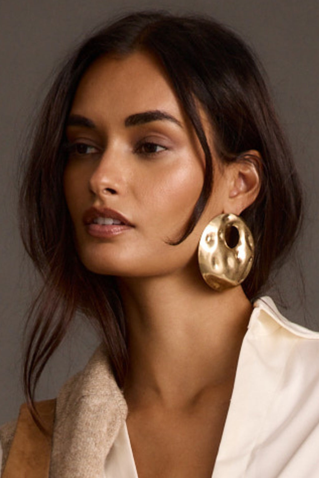 Naela Gold Statement Earrings