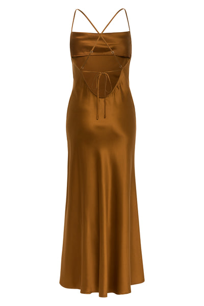 Natalia Bronze Maxi Dress