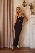 Natasha Espresso Sweater Midi Dress