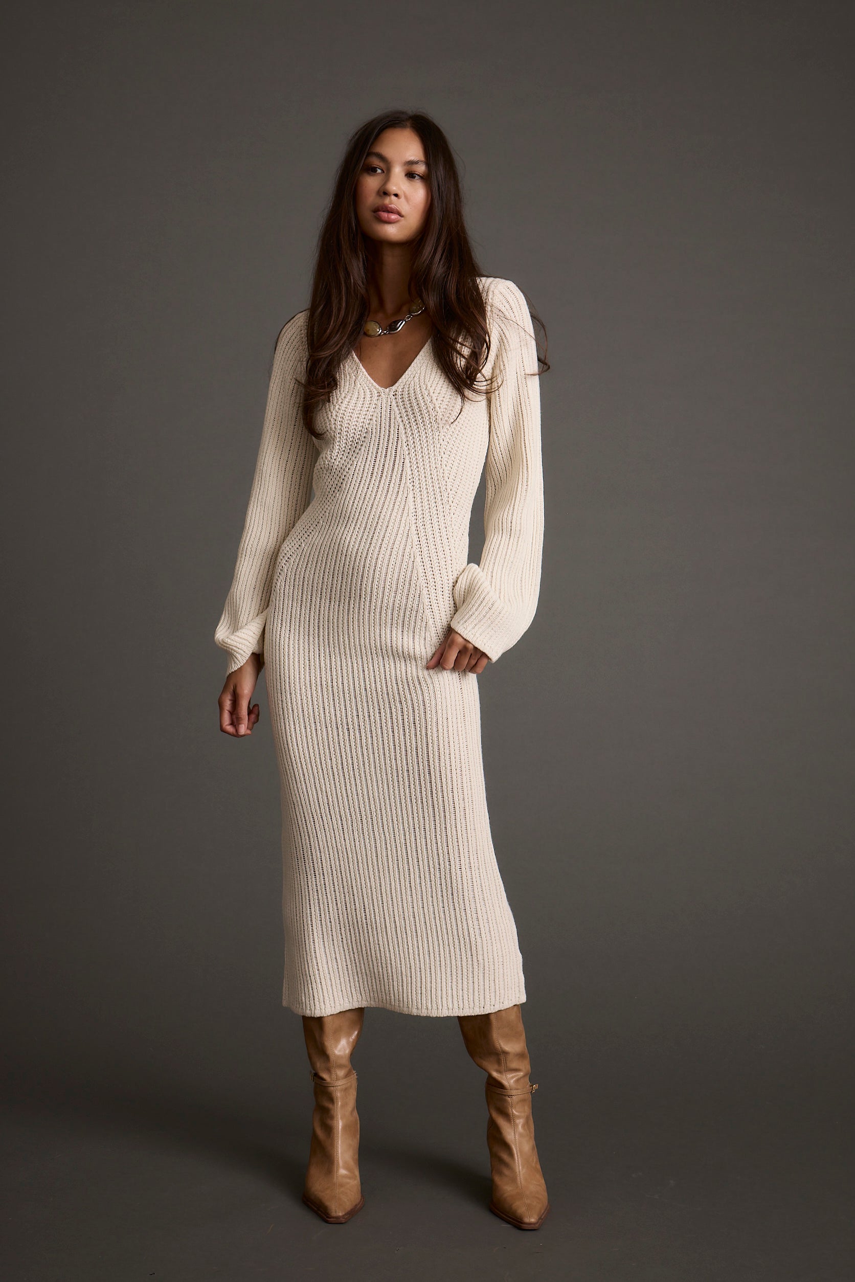 Nolita Cream i Sweater Dress - M Size - Women's Dresses