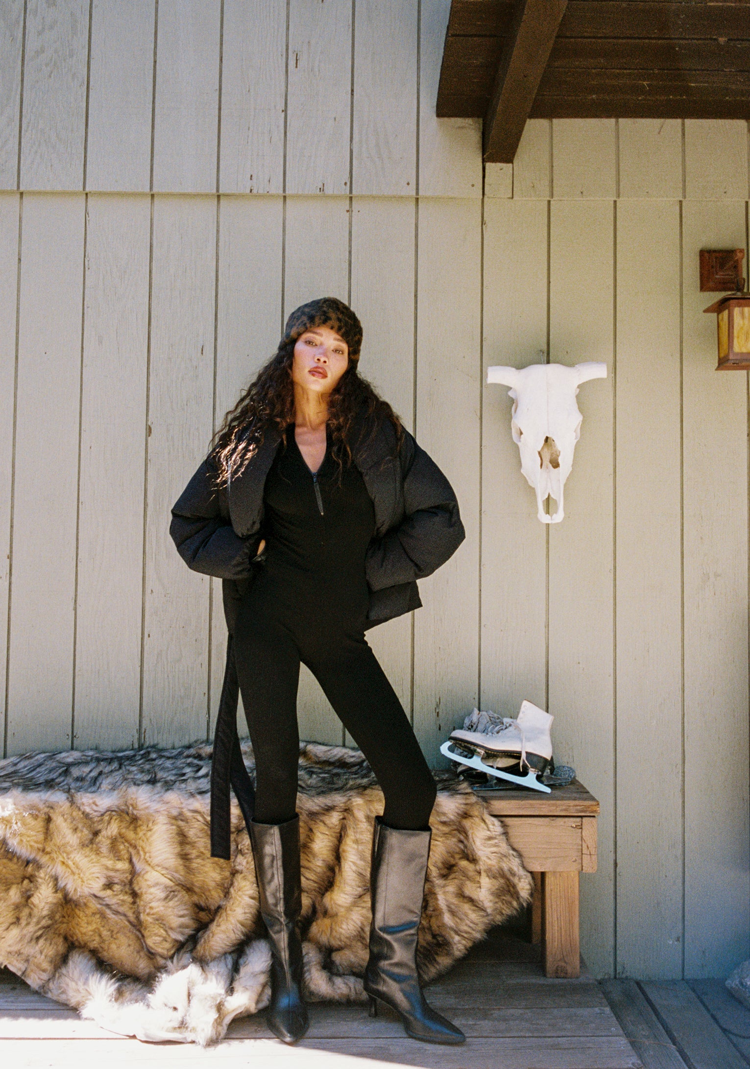 Nordic Black Ribbed Jumpsuit