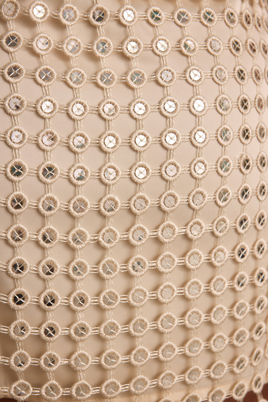 Additional view of the Ola Champagne Sequin Mini Skirt from a different perspective.